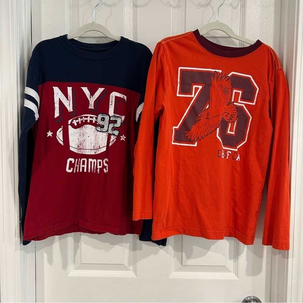 Urban Pipeline Crazy 8 Boy T Shirt Sz L Graphic Long Sleeve Tee Cotton Bundle